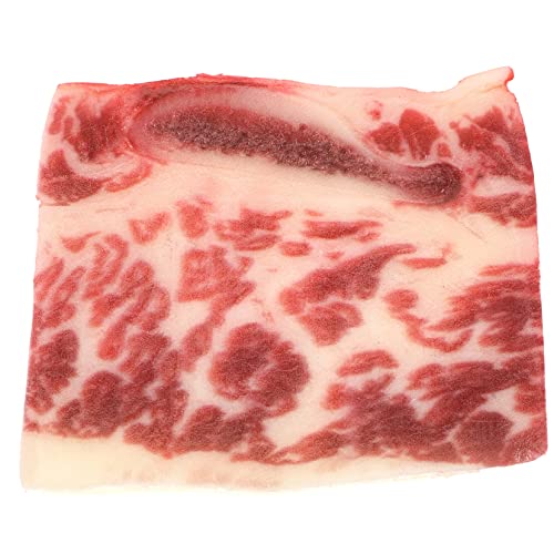 minkissy Lebensechtes Fake Fleisch Modell aus Dekorativer Künstlicher Rindfleischwürfel Realistisches Küchen und Tischdekor Langlebiges Farbechtes für Restaurant Requisiten von minkissy