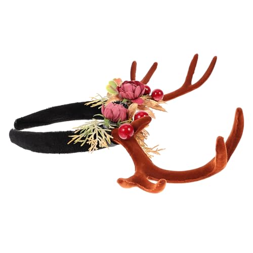 minkissy Leichtes Realistisch Aussehendes Rentier-geweih Haarreif Party Haarband für Weihnachten Cosplay Geburtstagsfeiern Mädchen Kopfschmuck Festlich Langlebig von minkissy