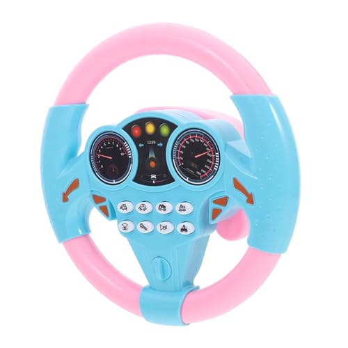minkissy Lenkradspielzeug mit Musik und Saugnapf Simulierendes Auto-lenkrad Leichtes Sicheres Kunststoffspielzeug für Frühe Erziehung und Interaktives Rollenspiel Geeignet für Kleinkinder von minkissy
