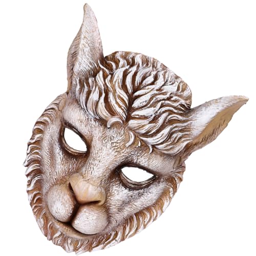 minkissy Löwenmaske ostern dekorative maske Masken Maskerademaske Party LED karnevalsmaske halloween deko Ostermaske Streichmaske ostern gesichtsmaske Cosplay-Kostüm-Maske PU-Schaum von minkissy