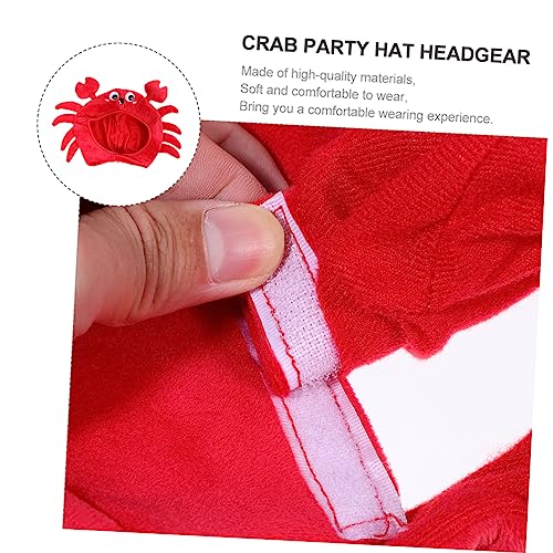 minkissy Lustige Krabbenparty Mütze Cartoon Kopfbedeckung für Erwachsene Halloween Kostüm Zubehör Karneval Verkleidung Festliche Headwear für Kostümparty und Fotospaß von minkissy