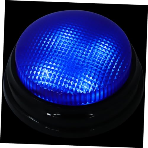 minkissy Lustiger Sound Button mit Licht Party Gadget und Büro Spaß Prank Prop für Quizspiele Entspannendes Bürospielzeug Blau Aktivierbar per Knopfdruck von minkissy
