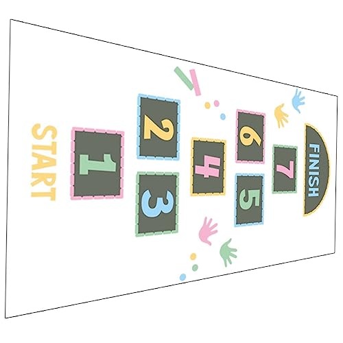 minkissy Lustiger Zahlen Hüpfspiel Bodenaufkleber rutschfest Langlebig Kinderzimmer Dekoration Lernspiel für Kleinkinder und Vorschulkinder von minkissy