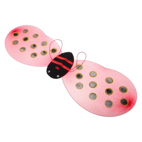 minkissy Marienkäfer-Kostümflügel party kostüm Marienkäfer Kostüm für Marienkäferflügel Kleinkind Flügel Kostüm Flügel für Halloween Plastik rot von minkissy