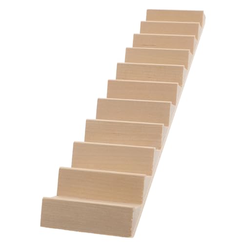 minkissy Maßstab DIY Puppenhaus Treppe ohne Handlauf Handgefertigt Dekoratives Möbelzubehör für Mini Haus Einrichtung Naturbelassen von minkissy