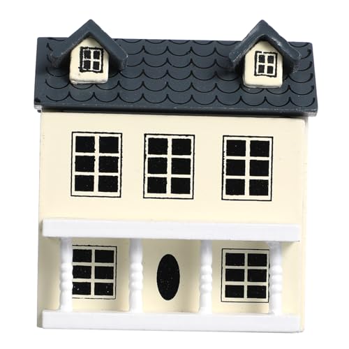 minkissy Maßstab Dekoratives Kleines Puppenhaus Beige mit Blauem Wand und Grauem Niedliche Mini Villa für Puppenhaus Dekoration und Kinderspielzimmer minkissy Maßstab Dekoratives Kleines Puppenhaus Beige mit Blauem Wand und Grauem Niedliche Mini Villa für Puppenhaus Dekoration und Kinderspielzimmer von minkissy