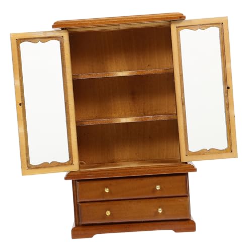 minkissy Maßstab Dreistöckig Doppel Tür Regal Wohnzimmer Möbel Klein für DIY Puppenhaus Zubehör minkissy Maßstab Dreistöckig Doppel Tür Regal Wohnzimmer Möbel Klein für DIY Puppenhaus Zubehör von minkissy
