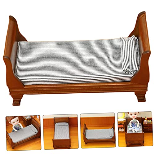 minkissy Maßstab Holz Material Hohe Simulation Leichtes Kinderzimmer Dekorationsspielzeug ohne Verformung und für Puppenhaus Schlafzimmer Szenen von minkissy