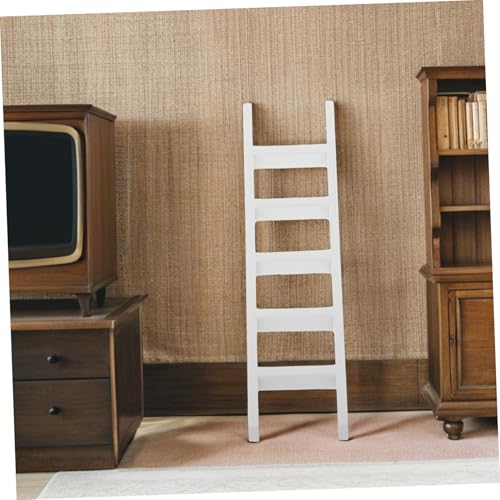 minkissy Maßstab Holzleiter Weiß Kleine Puppenhaus Deko Zubehör Flexible Platzierung Charmantes Design Vielseitige Dekoration für Modellhäuser minkissy Maßstab Holzleiter Weiß Kleine Puppenhaus Deko Zubehör Flexible Platzierung Charmantes Design Vielseitige Dekoration für Modellhäuser von minkissy