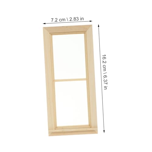 minkissy Maßstab Holzmodell Fensterrahmen DIY Basteln Zubehör für Puppenhäuser Kreative Gestaltung von minkissy