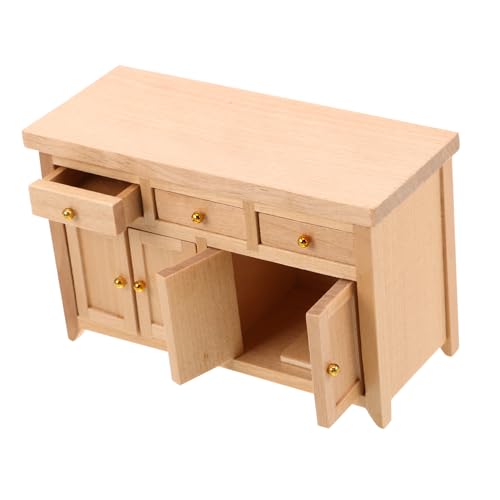 minkissy Puppenhausmöbel Aus Holz Miniatur-aufbewahrungsschrank Im Maßstab Puppenhausdekor Für Spielhausmöbel Szenenmöbel Für Kleine Umgebungen von minkissy