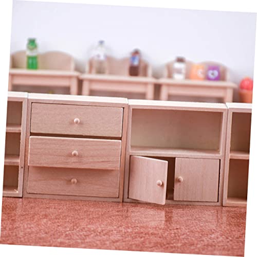 minkissy Maßstab Mini Puppenhaus Möbel mit Tür Miniatur Möbel Ornament für Schlafzimmer Wohnzimmer Dekoration von minkissy