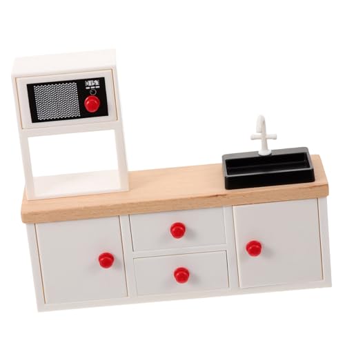 minkissy Maßstab Robustes Mini Möbelstück mit Glatter Oberfläche Realistisches Puppenhaus Zubehör für Küchen Dekoration von minkissy