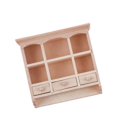 minkissy Maßstab Stabile Kleine Möbel Figurine Geruchsfreier DIY Deko Schrank für Puppenhaus Verarbeitung Langlebig Leicht zu Bemalen von minkissy