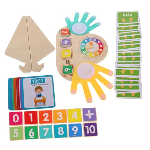 minkissy Mathematikspielzeug mit Holz Tierfiguren Interaktives Rechenrahmen für Frühes Lernen Finger Mathematikspielzeug zur Addition Subtraktion Farberkennung und Koordination für Zuhause von minkissy
