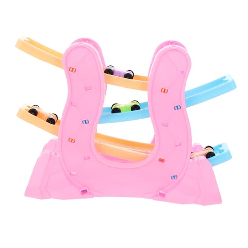 minkissy Mehrschichtige Rutschauto Spielbahn für Kleinkinder Buntes Kunststoff Rennbahn Fördert Konzentration und Hand Auge Koordination Geeignet für Jungen und Mädchen Ab Zufällige Farbe von minkissy