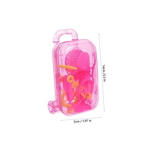 minkissy Mini Doll House Spielset mit Sportzubehör Teiliges Puppen Kofferset mit Tennisschläger Kopfhörer Skateboard Helm und Mehr Kreatives Rollenspielspielzeug für von minkissy