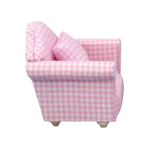 minkissy Mini Haus Sofa Modell Kariert Einzelsitzer mit Kissen Miniatur Puppenhaus Möbel Zubehör für DIY Wohnzimmer Dekoration Kinderspielzeug Teiliges minkissy Mini Haus Sofa Modell Kariert Einzelsitzer mit Kissen Miniatur Puppenhaus Möbel Zubehör für DIY Wohnzimmer Dekoration Kinderspielzeug Teiliges von minkissy