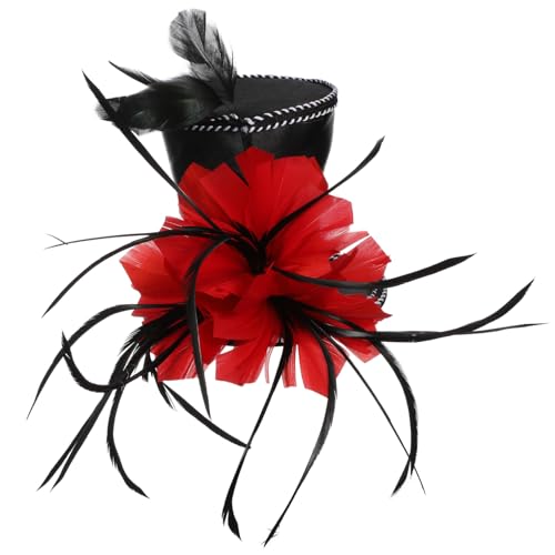 minkissy Mini Hexenhut Haarreif Damen Leichtes Stirnband mit Roter Quaste Stilvolles Haaraccessoire für Halloween Karneval Fasching Party und Cosplay minkissy Mini Hexenhut Haarreif Damen Leichtes Stirnband mit Roter Quaste Stilvolles Haaraccessoire für Halloween Karneval Fasching Party und Cosplay von minkissy