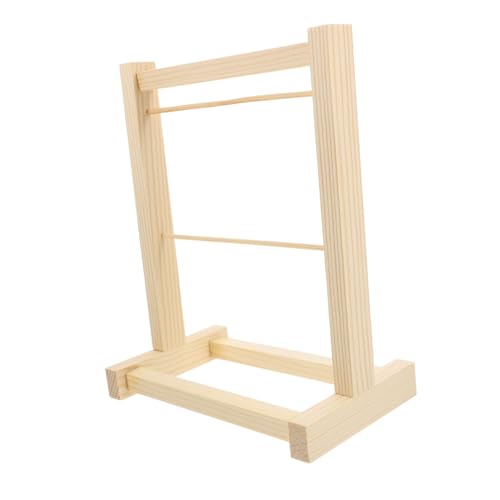 minkissy Mini Holz Kleiderständer für Puppen Platzsparend Vielseitig Einsetzbar für Puppenkleidung Trockenständer und Aufbewahrung Stilvolles Design für Puppenschrank Zubehör von minkissy