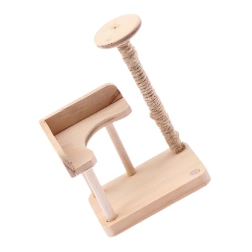 minkissy Kleiner Holz Katzenklettergerüst für Puppenhaus Miniatur Katzenmöbel Kompakte Größe Rustikale Dekoration für Kinder Sicheres Holz Zubehör von minkissy