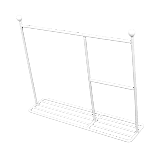 minkissy Mini Kleiderständer für Puppenkleidung aus Weißer Puppen Kleiderhalter für Puppenhaus Platzsparende Aufbewahrung und Realistische Dekoration von minkissy