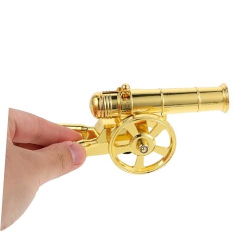 minkissy Mini Metall Kanonenmodell Langlebige Sammlerfigur mit Premium Finish Detailreiche Mini Kanone als Dekoratives Ornament für Schreibtisch Regal Rollenspiel und Büro von minkissy