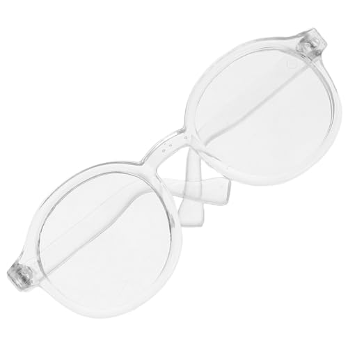 minkissy Mini Puppenbrille Transparent Kunststoff Runde Brille für Puppen Modeaccessoire zum Ankleiden und Basteln von minkissy