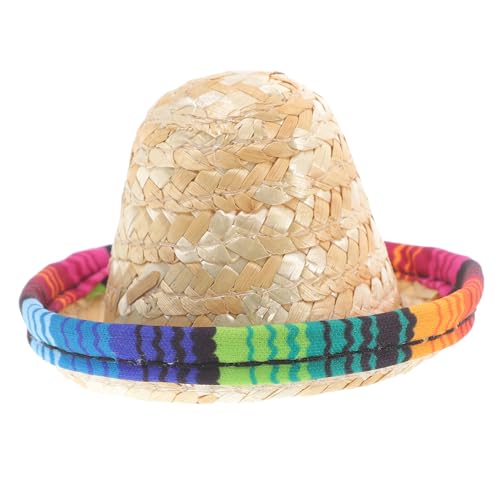 minkissy Mini Strohhut für Flaschen und Puppen Süßer Mini Hut aus Sicherem Material für DIY Dekorationen Langlebig und Wiederverwendbar für Fotoshootings und Cosplay von minkissy