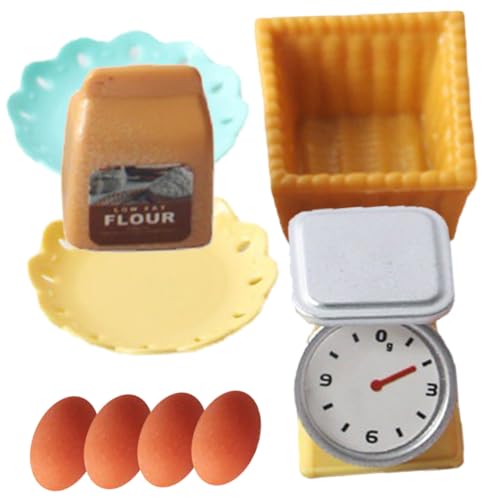 minkissy Miniatur Backzubehör Teilig Realistisch Gestaltetes Puppenhaus Küchenornament für DIY Mini Haus Dekoration Zubehör von minkissy