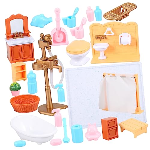 minkissy Miniatur Badezimmer Möbel Leichtes Modell Detailreiche Puppenhaus Dekoration Vielseitig für Fotografie und Spiel Komplettes Badmöbel Zubehör für Miniaturhäuser minkissy Miniatur Badezimmer Möbel Leichtes Modell Detailreiche Puppenhaus Dekoration Vielseitig für Fotografie und Spiel Komplettes Badmöbel Zubehör für Miniaturhäuser von minkissy