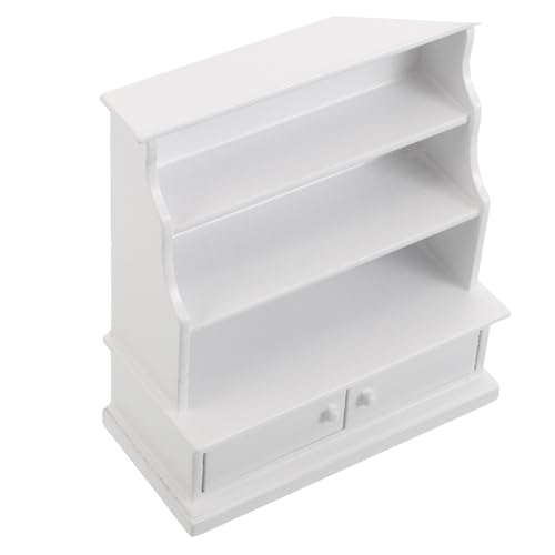 minkissy Miniatur Bücherregal Weißes Holzregal für Puppenhaus als Stauraum für Miniaturmöbel und Kleine Bücher für Kreative Spielideen und Schreibtisch Dekoration minkissy Miniatur Bücherregal Weißes Holzregal für Puppenhaus als Stauraum für Miniaturmöbel und Kleine Bücher für Kreative Spielideen und Schreibtisch Dekoration von minkissy