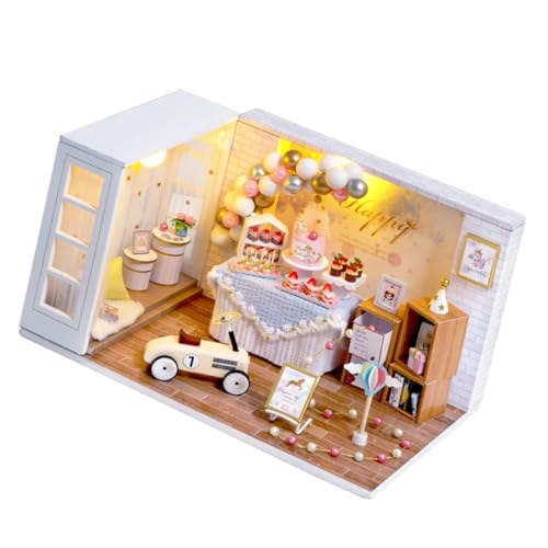 minkissy Miniatur DIY Holzhaus Bausatz Handgefertigtes Mini Apartment Modell Kreatives für Erwachsene zum Valentinstag Fördert Fantasie und Gemeinsames Basteln minkissy Miniatur DIY Holzhaus Bausatz Handgefertigtes Mini Apartment Modell Kreatives für Erwachsene zum Valentinstag Fördert Fantasie und Gemeinsames Basteln von minkissy