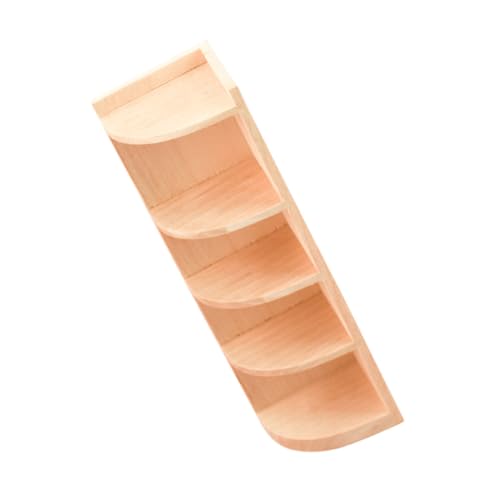 minkissy Miniatur Eckschrank aus Holz Mehrstöckiges Miniaturregal Multifunktionale Puppenhaus Deko Kompakt und Aufbewahrungsmöbel für Miniaturhäuser und DIY Projekte von minkissy