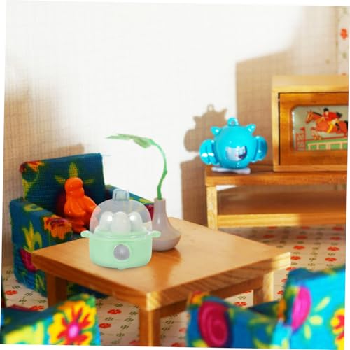 minkissy Miniatur Eierkocher Puppenhaus Küchenzubehör Realistische Mini Küchengeräte Spielzeugmodell Kompakt Tragbar Fördert Kreatives Rollenspiel von minkissy
