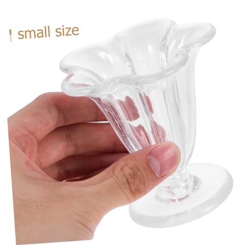 minkissy Miniatur Eisbecher Modell Kunststoff Miniaturbecher Dekoration DIY Puppenhaus Zubehör Farblich Realistisch Gestaltet Sammlerstück von minkissy
