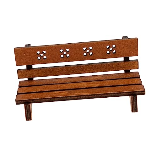 minkissy Miniatur Gartenbank aus Holz für Puppenhäuser Vintage Dekoration für Mikrolandschaften und Kreative Wohnaccessoires minkissy Miniatur Gartenbank aus Holz für Puppenhäuser Vintage Dekoration für Mikrolandschaften und Kreative Wohnaccessoires von minkissy