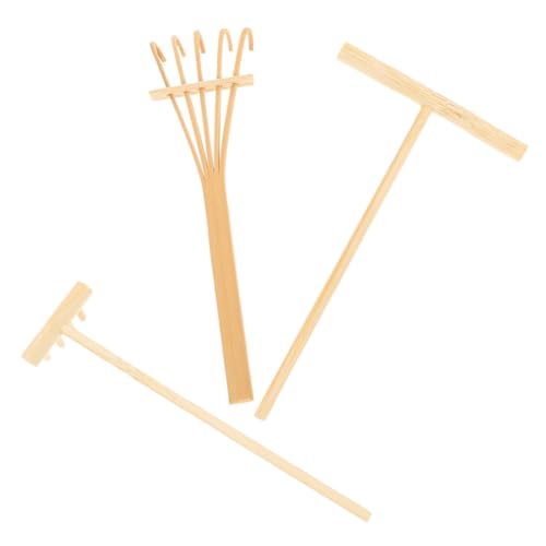 minkissy Miniatur Gartenrechen Teiliges Sand Tischwerkzeug für Zen Garten Kreative Tischgestaltung und Sandspielzeug Kompakt und Leicht für DIY Projekte und von minkissy
