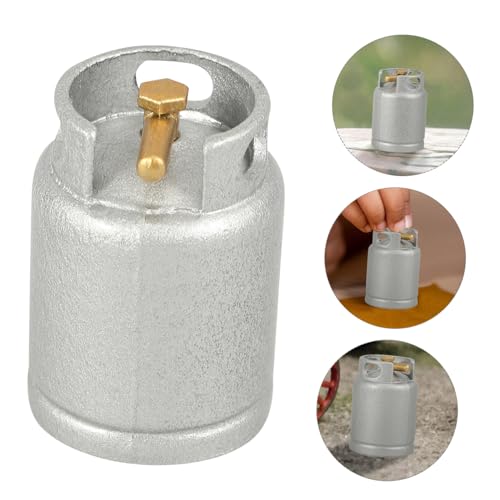 minkissy Miniatur Gasflasche Puppenhaus Küchenzubehör Silbernes Modell Mikrolandschaft Dekoration für Miniaturmöbel DIY Basteln Sammler von minkissy