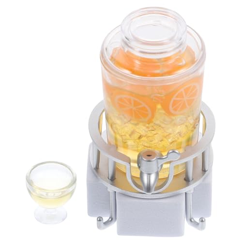 minkissy Miniatur Getränke Barrel Modell Puppenhaus Zubehör Mini Juice Barrel für DIY Dekoration für Miniaturküchen und Kreative Szenen von minkissy