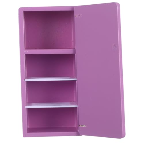 minkissy Miniatur Holz-Kühlschrank Violett Puppenhaus Möbel Realistische Küchen Wohnzimmerdeko Kindgerechtes für Fantasievolles Rollenspiel minkissy Miniatur Holz-Kühlschrank Violett Puppenhaus Möbel Realistische Küchen Wohnzimmerdeko Kindgerechtes für Fantasievolles Rollenspiel von minkissy