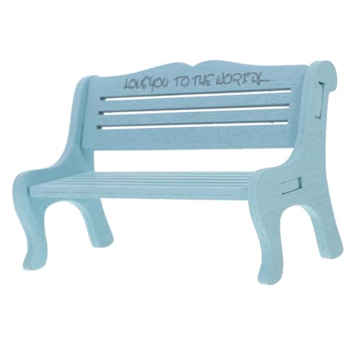 minkissy Miniatur Holzbank Modell Puppenhausmöbel Retro Design Kleine Bank Dekoration für Puppenhaus Schlafzimmer Mini Garten Zubehör Kreatives von minkissy