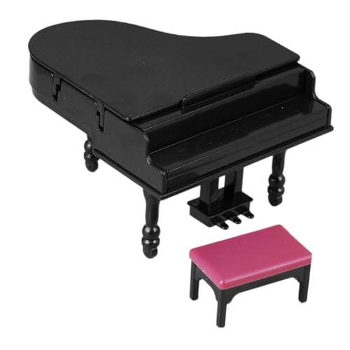 minkissy Miniatur Klavier und Stuhl für Puppenhaus Vintage Deko für Mini Häuser Musikinstrumente Puppenmöbel Retro für Kreative Raumgestaltungen minkissy Miniatur Klavier und Stuhl für Puppenhaus Vintage Deko für Mini Häuser Musikinstrumente Puppenmöbel Retro für Kreative Raumgestaltungen von minkissy