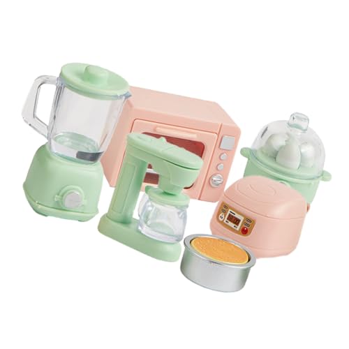 minkissy Miniatur Küchenzubehör für Puppenhaus Multifunktionale Miniatur Haushaltsgeräte Farbige Mikro Landschaft Dekoration Geeignet für Puppenhaus Küchenspielzeug und Mini Haus Szenen von minkissy