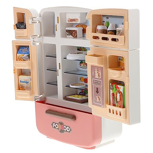 minkissy Miniatur Kühlschrank Spielset mit Mehrschichtigen und Sicheres Rundkanten Design Geeignet für Kinderküchen und Rollenspiele Fördert Aufbewahrungshabits Dekoration für minkissy Miniatur Kühlschrank Spielset mit Mehrschichtigen und Sicheres Rundkanten Design Geeignet für Kinderküchen und Rollenspiele Fördert Aufbewahrungshabits Dekoration für von minkissy