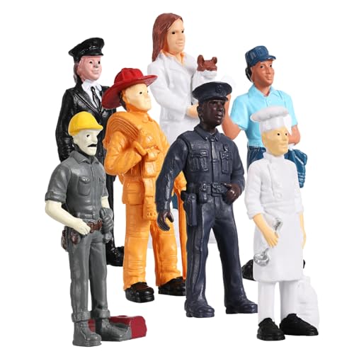 minkissy Miniatur Menschen Figuren Realistische Bauarbeiter und Feuerwehrleute Modellbau Figuren Glatte Oberfläche Multifunktional für Puppenhaus Sandtisch und Micro Landschaftsdekoration minkissy Miniatur Menschen Figuren Realistische Bauarbeiter und Feuerwehrleute Modellbau Figuren Glatte Oberfläche Multifunktional für Puppenhaus Sandtisch und Micro Landschaftsdekoration von minkissy
