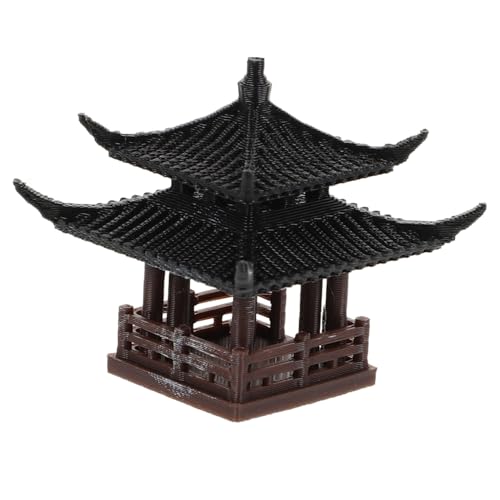 minkissy Miniatur Pavillon Modell Dekofigur für Aquarium und Garten Detailgetreue Sandtisch Landschaftsornament Naturinspiriert Beruhigende Mikro-landschaftsdekoration für Wohnzimmer und von minkissy