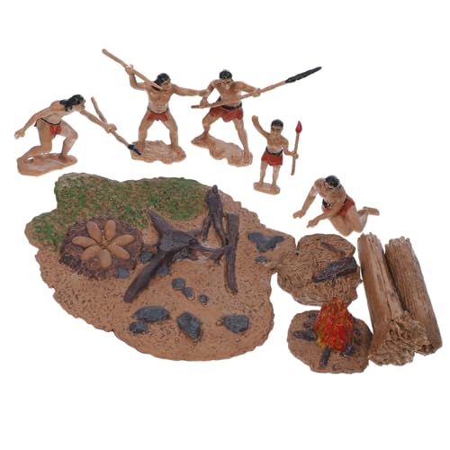 minkissy Miniatur Primitive Männer Figuren aus Langlebigem Kunststoff Detailreiche Dekoration für Mikro Landschaften Mini Gärten Sandtische Bonsai als für Freunde von minkissy