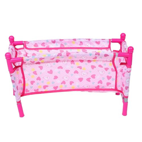 minkissy Miniatur Puppenbett Modell Detaillierte Puppenhaus Möbel Elegantes Schlafzimmer Zubehör für Fördert Kreatives Rollenspiel und Fantasievolle Spielwelten von minkissy