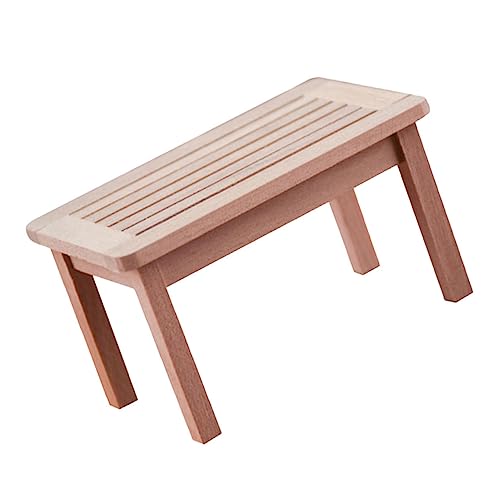 minkissy Miniatur Puppenhaus Deko Holz Tisch Modell Realistischer Mini Teetisch Ornament für Kinderzimmer und Ankleidezimmer Vielseitige Puppenmöbel Dekoration von minkissy